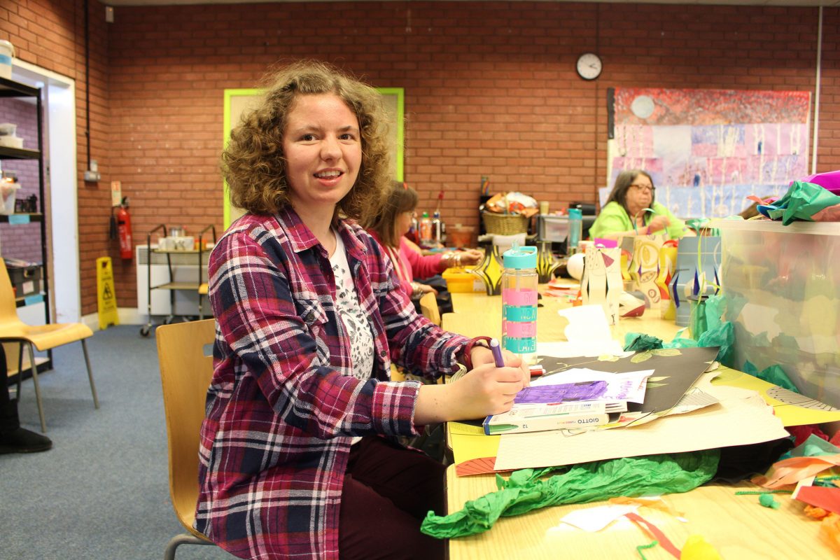 Day service citizen doing art