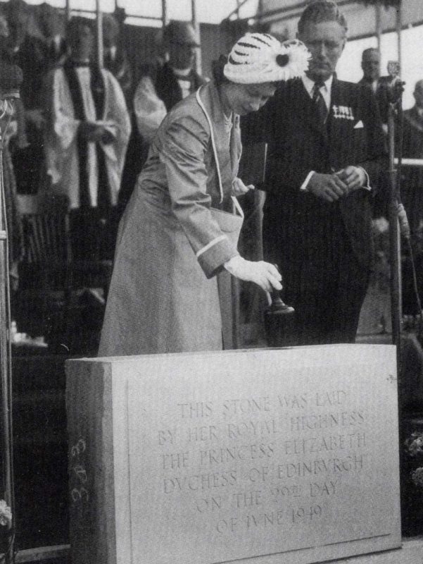 Princess Elizabeth laying the foundation stone 1949