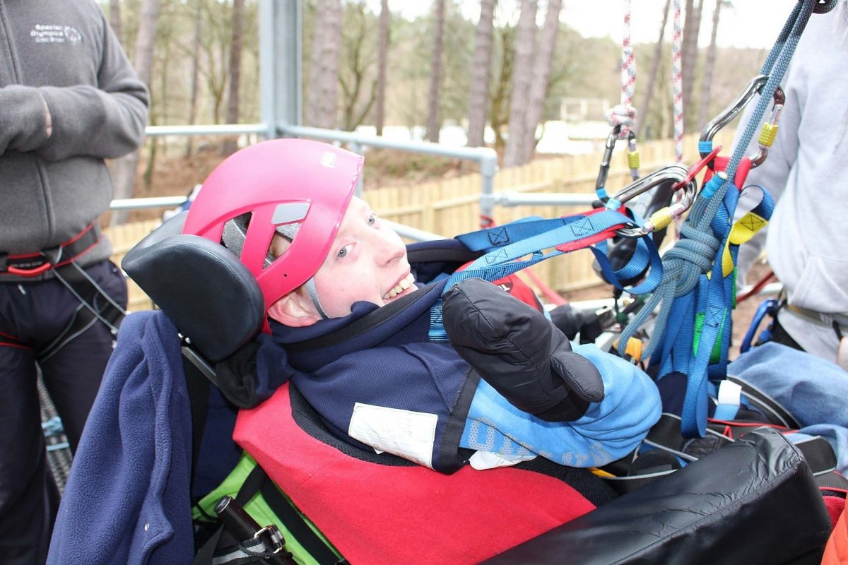 Learner in a wheelchair abseiling