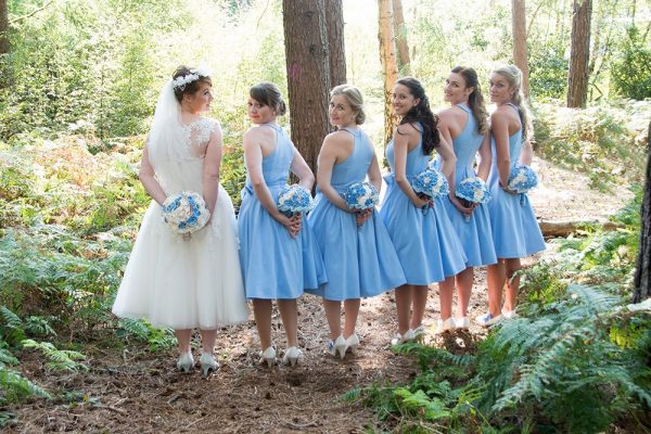 Bride and bridesmaids