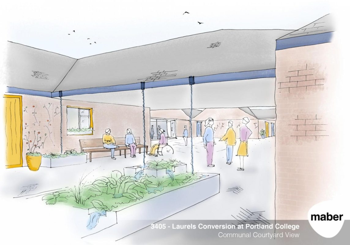 Sketch of Laurels Development Courtyard