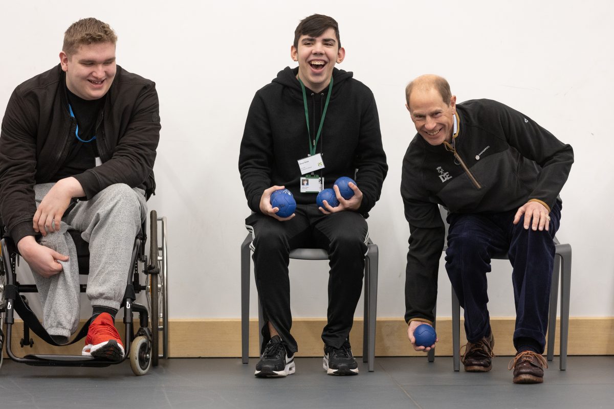 The Duke of Edinburgh playing boccia